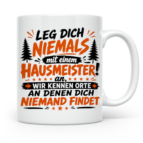 Hausmeister tasse mit spruch - hausmeister,