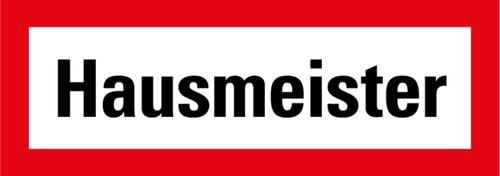 Aufkleber hausmeister - aufkleber, „hausmeister“