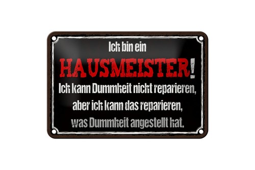 Blechschild 12x18cm gewölbt